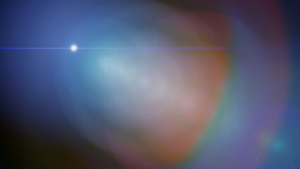 青い光のレンズフレアのグラフィック素材（レンズフレア、光、ライトリーク）