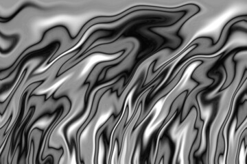 Illustration of gradient silver gray flowing 3D liquid texture for abstract background