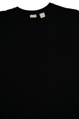 Black plain short sleeve cotton T-Shirt template isolated on a white background