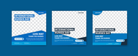 International nurses day social media post template