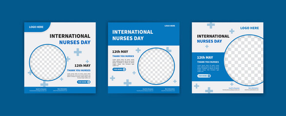 International nurses day social media post template