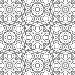 Vector monochrome pattern, Abstract texture for fabric print, card, table cloth, furniture, banner, cover, invitation, decoration, wrapping.Repeating geometric tiles with stripe elements.
