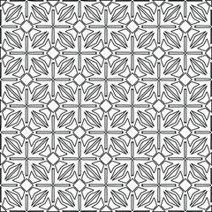 Vector monochrome pattern, Abstract texture for fabric print, card, table cloth, furniture, banner, cover, invitation, decoration, wrapping.Repeating geometric tiles with stripe elements.