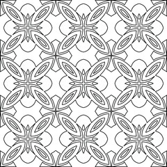 Vector monochrome pattern, Abstract texture for fabric print, card, table cloth, furniture, banner, cover, invitation, decoration, wrapping.Repeating geometric tiles with stripe elements.