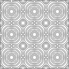 Vector monochrome pattern, Abstract texture for fabric print, card, table cloth, furniture, banner, cover, invitation, decoration, wrapping.Repeating geometric tiles with stripe elements.