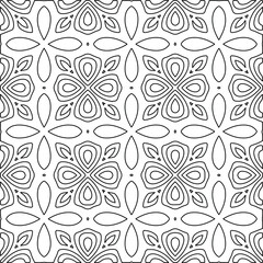 Vector monochrome pattern, Abstract texture for fabric print, card, table cloth, furniture, banner, cover, invitation, decoration, wrapping.Repeating geometric tiles with stripe elements.