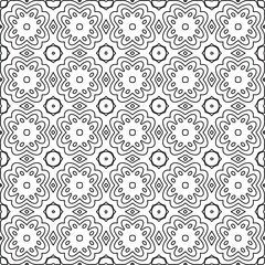 Vector monochrome pattern, Abstract texture for fabric print, card, table cloth, furniture, banner, cover, invitation, decoration, wrapping.Repeating geometric tiles with stripe elements.