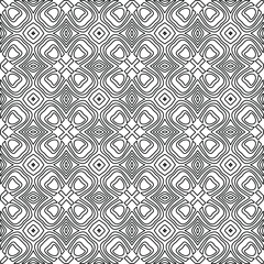 Vector monochrome pattern, Abstract texture for fabric print, card, table cloth, furniture, banner, cover, invitation, decoration, wrapping.Repeating geometric tiles with stripe elements.