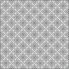 Vector monochrome pattern, Abstract texture for fabric print, card, table cloth, furniture, banner, cover, invitation, decoration, wrapping.Repeating geometric tiles with stripe elements.