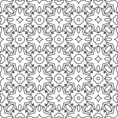 
Vector monochrome pattern, Abstract texture for fabric print, card, table cloth, furniture, banner, cover, invitation, decoration, wrapping.Repeating geometric tiles with stripe elements.Black and 
w