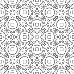 
Vector monochrome pattern, Abstract texture for fabric print, card, table cloth, furniture, banner, cover, invitation, decoration, wrapping.Repeating geometric tiles with stripe elements.Black and 
w