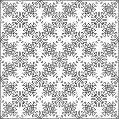 
Vector monochrome pattern, Abstract texture for fabric print, card, table cloth, furniture, banner, cover, invitation, decoration, wrapping.Repeating geometric tiles with stripe elements.Black and 
w