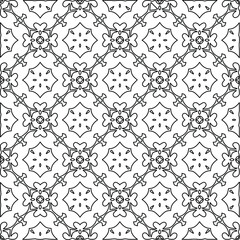 
Vector monochrome pattern, Abstract texture for fabric print, card, table cloth, furniture, banner, cover, invitation, decoration, wrapping.Repeating geometric tiles with stripe elements.Black and 
w