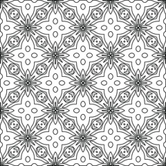 
Vector monochrome pattern, Abstract texture for fabric print, card, table cloth, furniture, banner, cover, invitation, decoration, wrapping.Repeating geometric tiles with stripe elements.Black and 
w