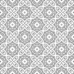 
Vector monochrome pattern, Abstract texture for fabric print, card, table cloth, furniture, banner, cover, invitation, decoration, wrapping.Repeating geometric tiles with stripe elements.Black and 
w