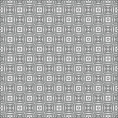 
Vector monochrome pattern, Abstract texture for fabric print, card, table cloth, furniture, banner, cover, invitation, decoration, wrapping.Repeating geometric tiles with stripe elements.Black and 
w