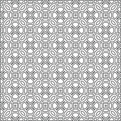 
Vector monochrome pattern, Abstract texture for fabric print, card, table cloth, furniture, banner, cover, invitation, decoration, wrapping.Repeating geometric tiles with stripe elements.Black and 
w