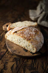 Healthy artisan bread on a table