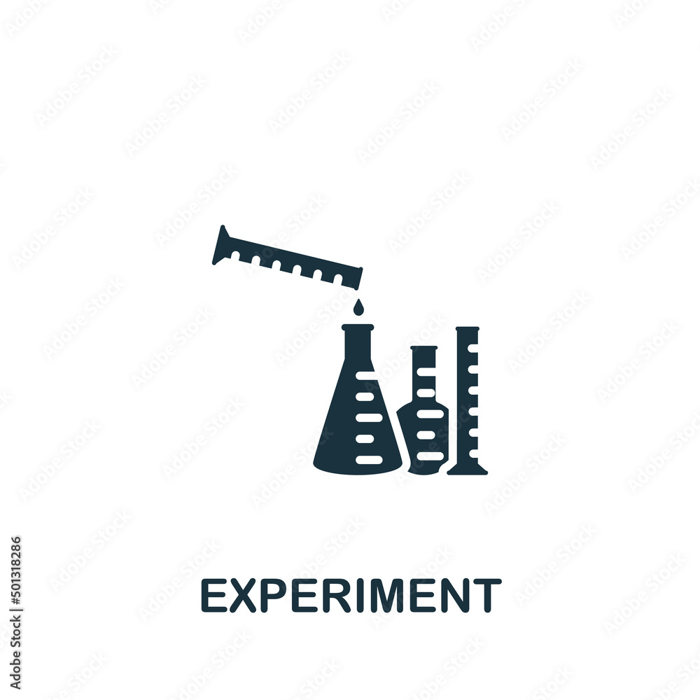 Poster experiment icon. monochrome simple bioengineering icon for templates, web design and infographics