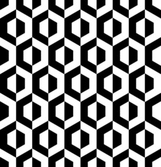 Vector seamless pattern. Modern stylish texture with monochrome trellis.