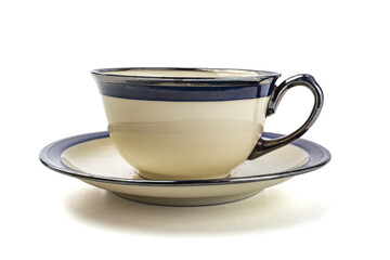 porcelain white coffee cup on white background