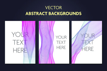 Beautiful vector abstract color waves background with copy space for brand identity, poster or presentations 