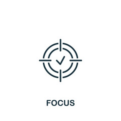 Focus icon. Monochrome simple Brain Process icon for templates, web design and infographics