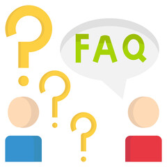 Faq flat icon,linear,outline,graphic,illustration