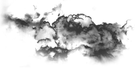 Cloud, fog or smoke isolated on transparent background. Royalty high-quality free stock photo image of white cloudiness, clouds, mist or smog background