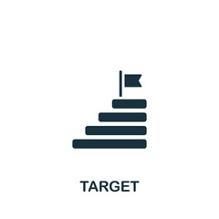 Target icon. Monochrome simple Brain Process icon for templates, web design and infographics