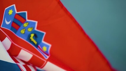 Croatian flag on fishing boat - Powered by Adobe