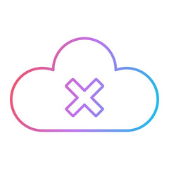 Obraz premium Cloud Reject Icon Design