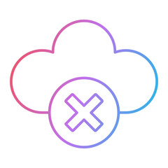 Obraz premium Unsecure Cloud Icon Design