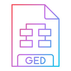 GED File Format Icon Design