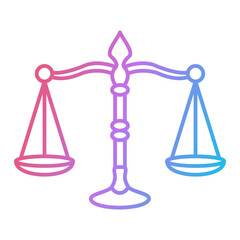 Justice Scale Icon Design