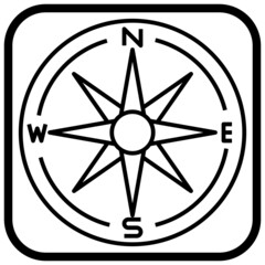 Compass line icon,linear,outline,graphic,illustration