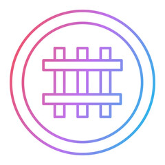 Railroad Crossing Icon Design