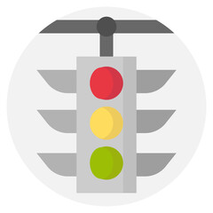 Traffic Light flat icon,linear,outline,graphic,illustration