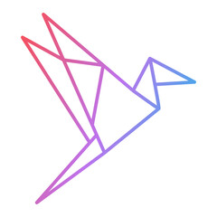 Origami Bird Icon Design