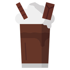 Milkshake flat icon,linear,outline,graphic,illustration