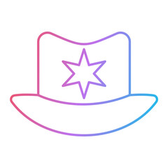 Sheriff Hat Icon Design