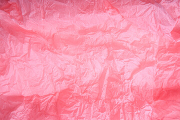 Crumpled recycle pink paper background - Pink paper crumpled texture  - Image