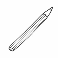 Pencil - vector sketch drawing. Doodle pencil icon