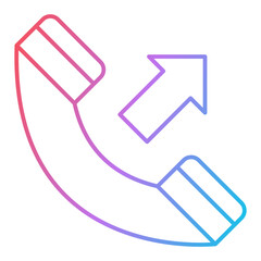 Out Coming Call Icon Design