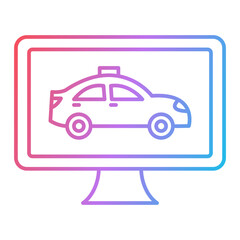 Online Cab Icon Design