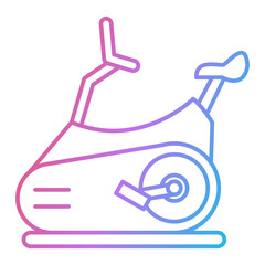 Exercising Bike Icon Design