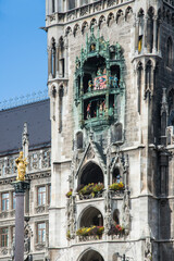 Obraz premium Marienplatz münchen, Rathaus - Glockenspiel