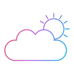 Clouds And Sun Icon Design