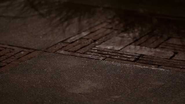  Laterite stone patterns design for pathway in garden ancient style brick layout at night