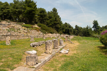Fototapeta na wymiar Site seeing of Amphiareion in Oropos in Greece. 